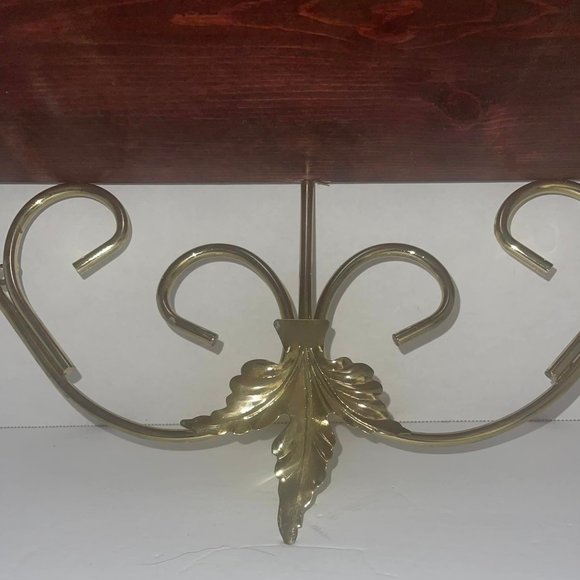 Claret Console Mahogary-finished Wood And Brass Plated Metal Home Interiors - Picture 4 of 7